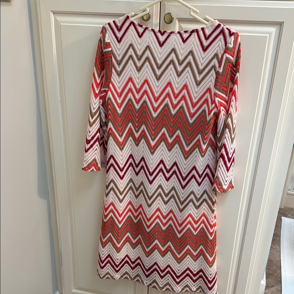 Multicolor Chevron Pattern Dress - Picture 3 of 3